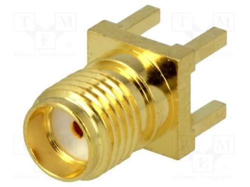 Tomada, SMA, fêmea, simples, 50O, THT, para PCB, .