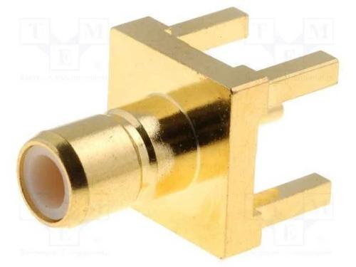 Tomada, SMB, macho, simples, 50O, THT, PTFE, dour.