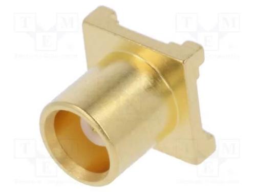 Tomada, MCX, fêmea, simples, 50O, THT, PTFE, dour.