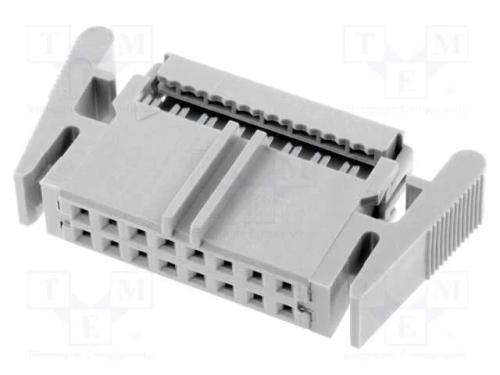 Ficha, IDC, fêmea, PIN: 16, simples, IDC, para fi.