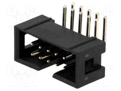 Tomada, Idc, Macho, Pin: 10, Angulares 90, Tht, Dourado, 2,54mm