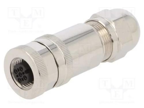 Ficha, M12, Pin: 5, Fêmea, Código A-Devicenet / Canopen, com Cabo