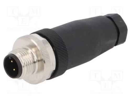 Ficha, M12, Pin: 4, Macho, Código A-Devicenet / Canopen, com Cabo
