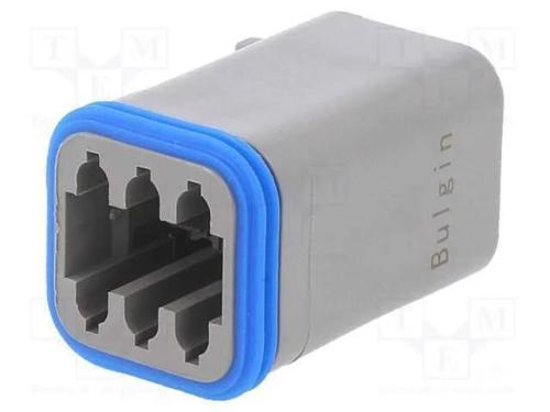 Conector: Fio-Fio, Px0, Fêmea, Ficha, com Cabo, Pin: 6, Cinzenta