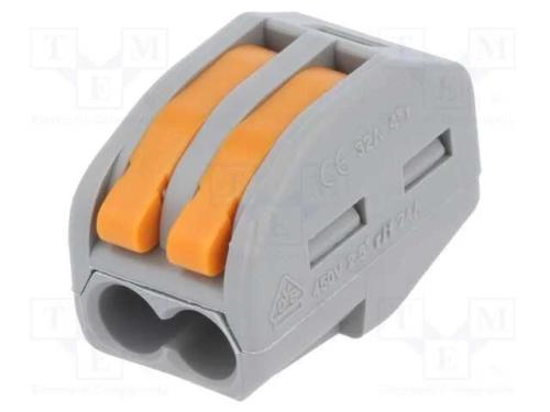 Conector rápido, aperto de molas, 0,2÷2,5mm2, 28A.