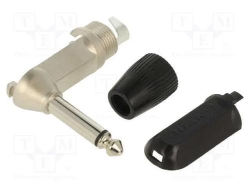 Conector: Jack 6,3mm, ficha, macho, angulares 90,.