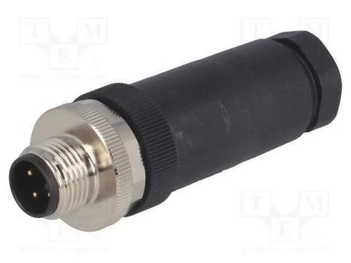 Ficha, M12, Pin: 3, Macho, Código A-Devicenet / Canopen, com Cabo
