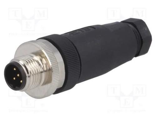 Ficha, M12, Pin: 5, Macho, C&oacute;digo B-Profibus, com Cabo, Ip67, 60v, 4a