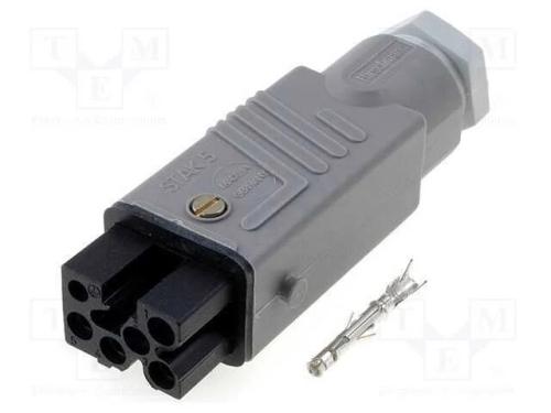 Conector: retangulares, ST, ficha, fêmea, PIN: 5,.