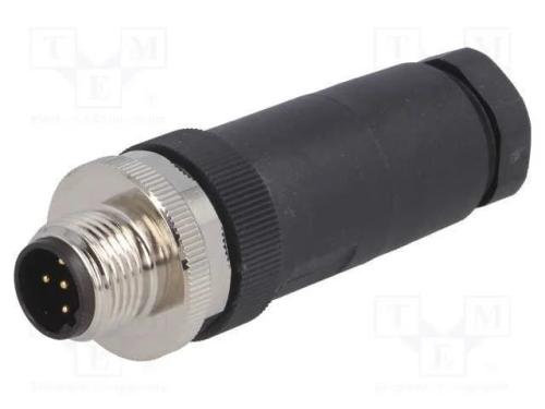 Ficha, M12, Pin: 5, Macho, Código B-Profibus, com Cabo, Ip67, 60v, 4a