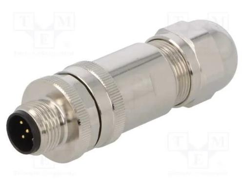 Ficha, M12, Pin: 5, Macho, Código B-Profibus, com Cabo, Ip67, 60v, 4a