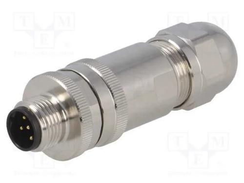 Ficha, M12, Pin: 5, Macho, Código B-Profibus, com Cabo, Ip67, 60v, 4a