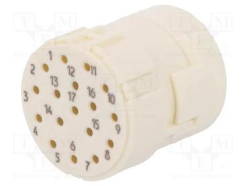 Conector M23 inserto de contatos PIN 17 feme.