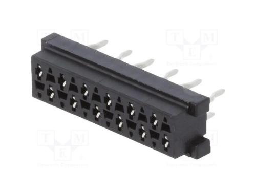 Micro-Match, Tomada, F&ecirc;mea, Pin: 12, Tht, para Pcb, Sistema: 2x6