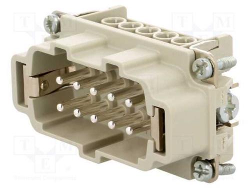 Conector: Hdc, Inserto de Contatos, Macho, C146, Pin: 10, 10+Pe