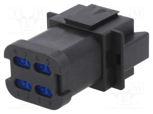 Conector: Fio-Fio, Px0, Macho, Ficha, com Cabo, Pin: 8, Preta, Ip68
