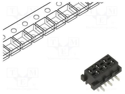 Micro-MaTch, tomada, fêmea, PIN: 6, SMT, para PCB.