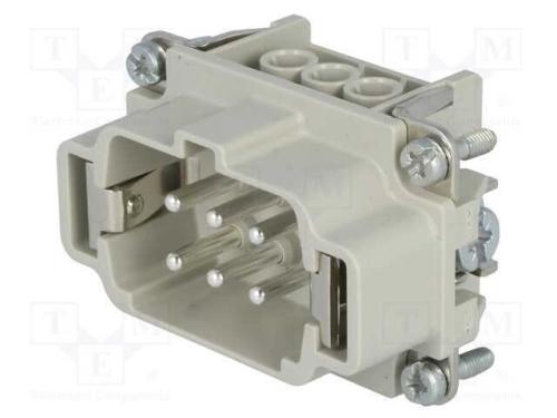 Conector: Hdc, Inserto de Contatos, Macho, C146, Pin: 6, 6+Pe, 22a