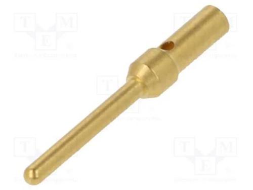Contacto, macho, dourado, 0,33÷0,82mm2, 22AWG÷18A.