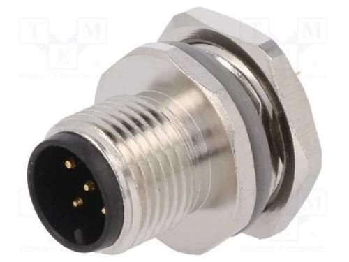 Tomada, M12, Pin: 5, Macho, Código A-Devicenet / Canopen, Solda