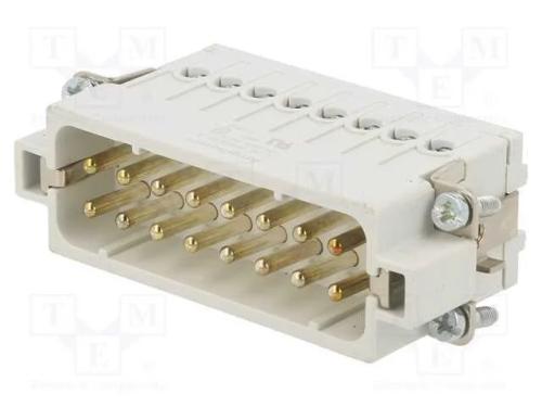 Conector: Hdc, Inserto de Contatos, Macho, C146, Pin: 16, 16+Pe