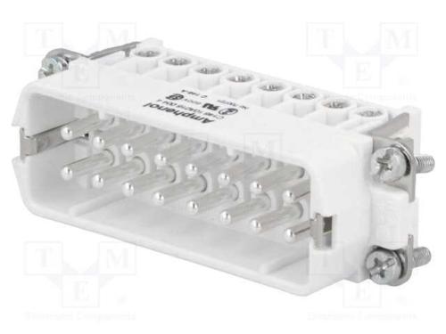 Conector: Hdc, Inserto de Contatos, Macho, C146, Pin: 16, 16+Pe