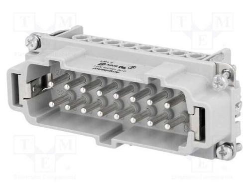 Conector: Hdc, Inserto de Contatos, Macho, C146, Pin: 16, 16+Pe
