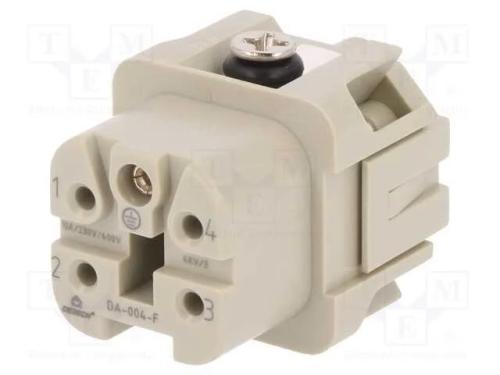 Conector: HDC, inserto de contatos, fêmea, DA, PI.