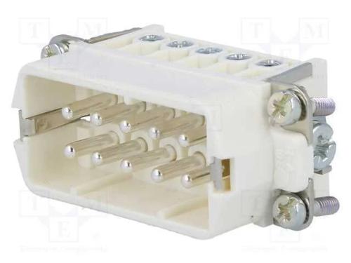 Conector: Hdc, Inserto de Contatos, Macho, C146, Pin: 10, 10+Pe