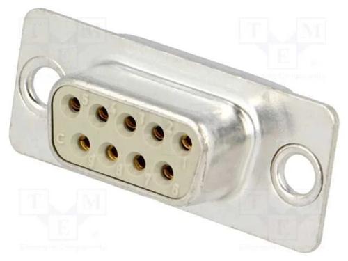 D-Sub, PIN: 9, ficha, fêmea, solda, Versão: conta.