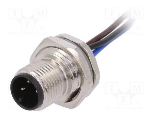 Tomada, M12, Pin: 3, Macho, Código A-Devicenet / Canopen, Fios