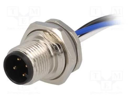 Tomada, M12, Pin: 4, Macho, Código A-Devicenet / Canopen, Fios