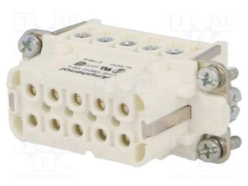 Conector: Hdc, Inserto de Contatos, Fêmea, C146, Pin: 10, 10+Pe