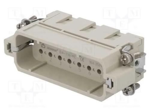 Conector: HDC, inserto de contatos, macho, DA, PI.