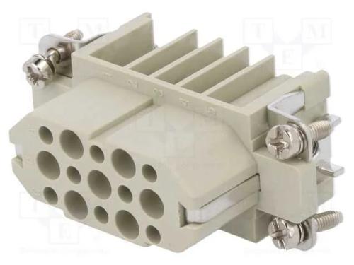 Conector: HDC, inserto de contatos, fêmea, DD, PI.