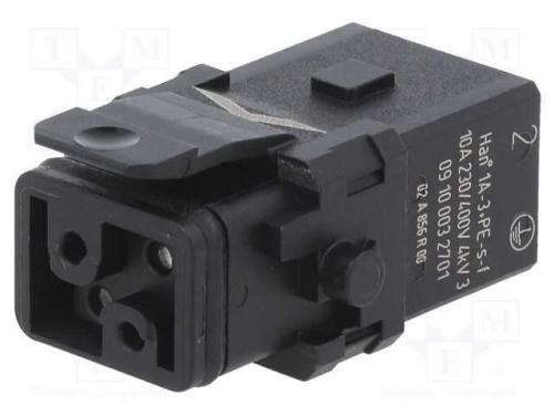 Conector: HDC, inserto de contatos, fêmea, Han 1A.