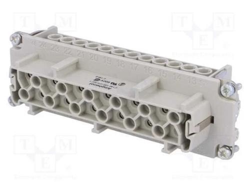 Conector: Hdc, Inserto de Contatos, Fêmea, C146, Pin: 24, 24+Pe