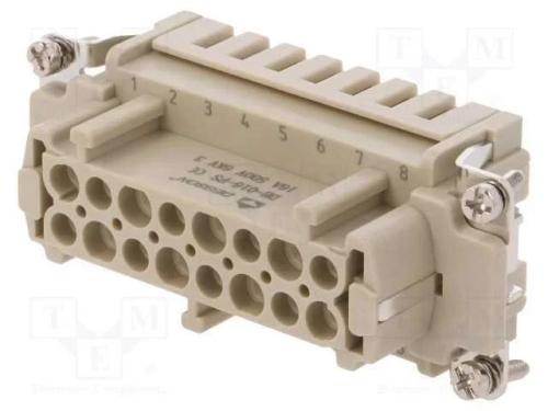 Conector: HDC, inserto de contatos, fêmea, DE, PI.