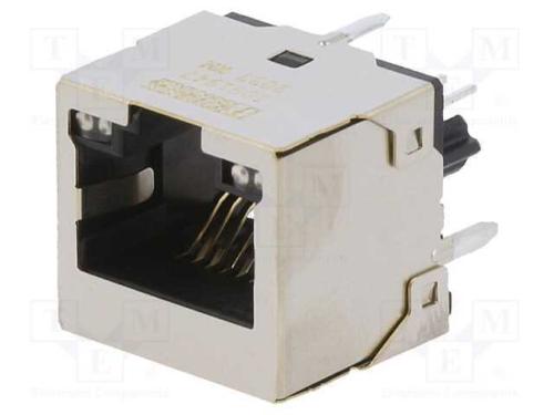Tomada, RJ45, PIN: 8, com díodo LED, dourado, Sis.