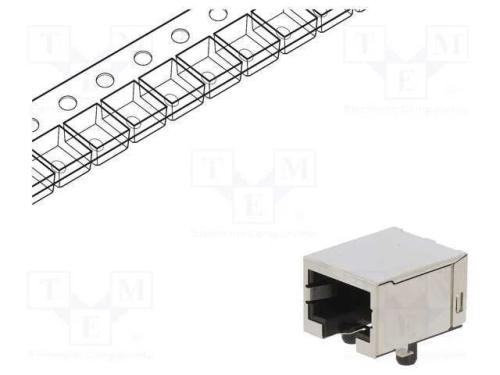 Tomada, RJ45, PIN: 8, dourado, Sistema: 8p8c, par.