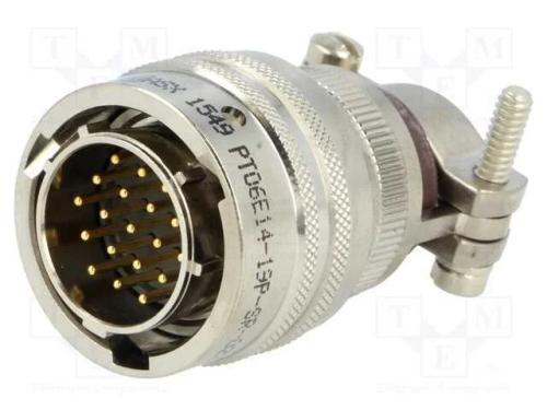 Conector: Redondos, com Cabo, Pt/451, Ficha, Macho, Pin: 19, Dourado