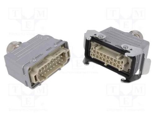 Conector: HDC, macho + fêmea, C146, PIN: 16, 16+P.