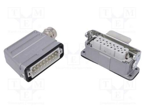 Conector: Hdc, Macho + Fêmea, C146, Pin: 16, 16+Pe, Tamanho A16
