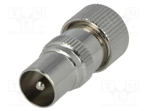 Ficha, Concêntricos 9,5mm (Iec 169-2), Macho, Simples, com Cabo