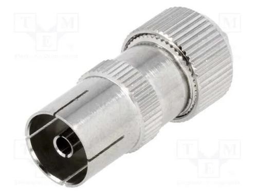 Ficha, Concêntricos 9,5mm (Iec 169-2), Fêmea, Simples, com Cabo