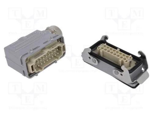 Conector: HDC, macho + fêmea, C146, PIN: 16, 16+P.