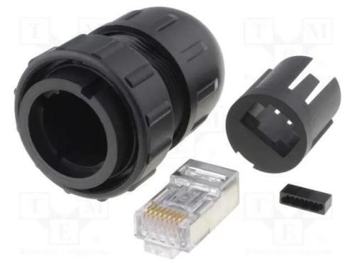 Ficha, RJ45, DC, PIN: 8, Cat: 6, blindadas, Siste.
