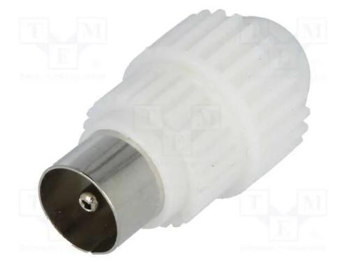 Ficha, Concêntricos 9,5mm (Iec 169-2), Macho, Simples, com Cabo