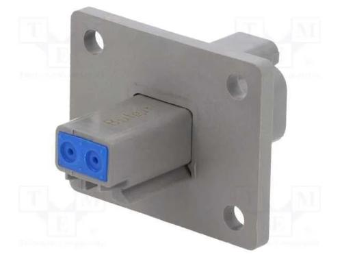 Conector: Fio-Fio, Px0, Macho, Ficha, para Painel, Pin: 2, Cinzenta