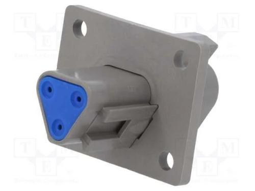 Conector: Fio-Fio, Px0, Macho, Ficha, para Painel, Pin: 3, Cinzenta